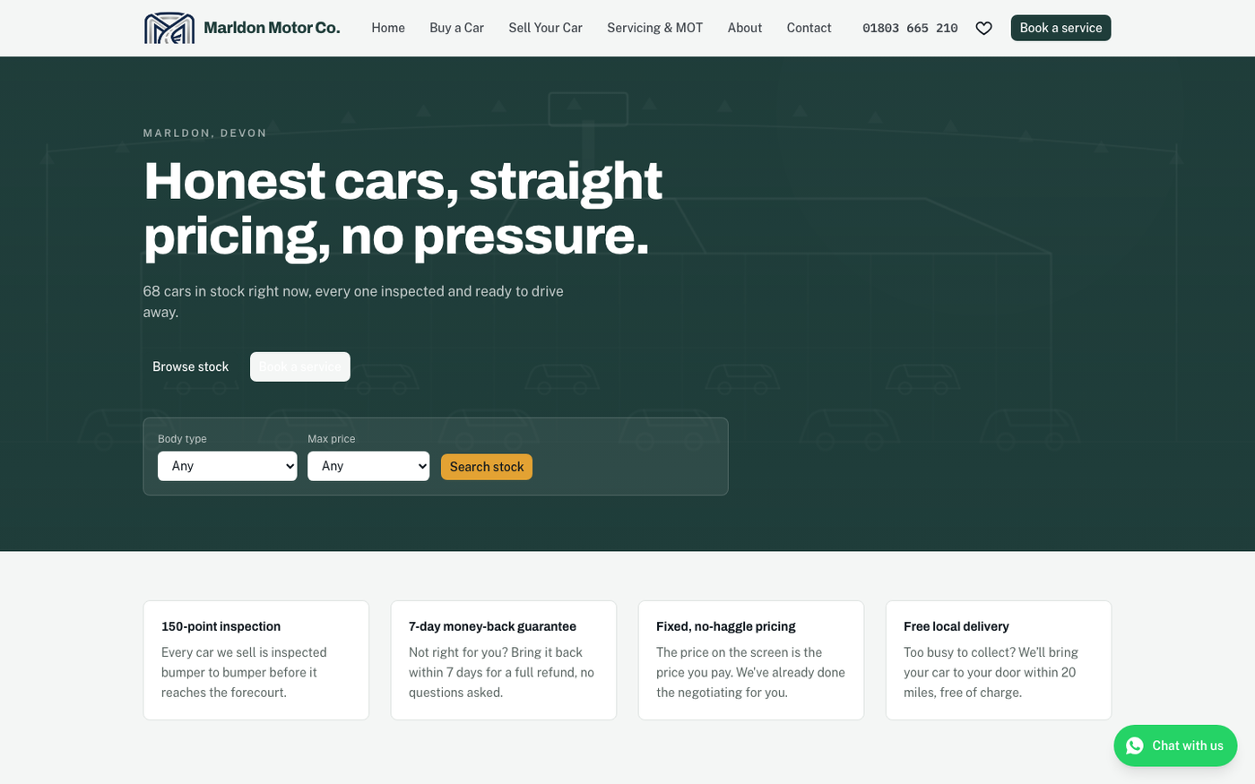 The Marldon Motor Co. demo website